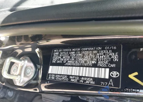 2016 Toyota Prius C Two z USA, uszkodzony, nr VIN JTDKDTB32G1119775